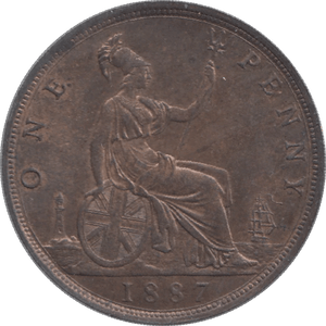 1887 PENNY ( UNC ) - Penny - Cambridgeshire Coins