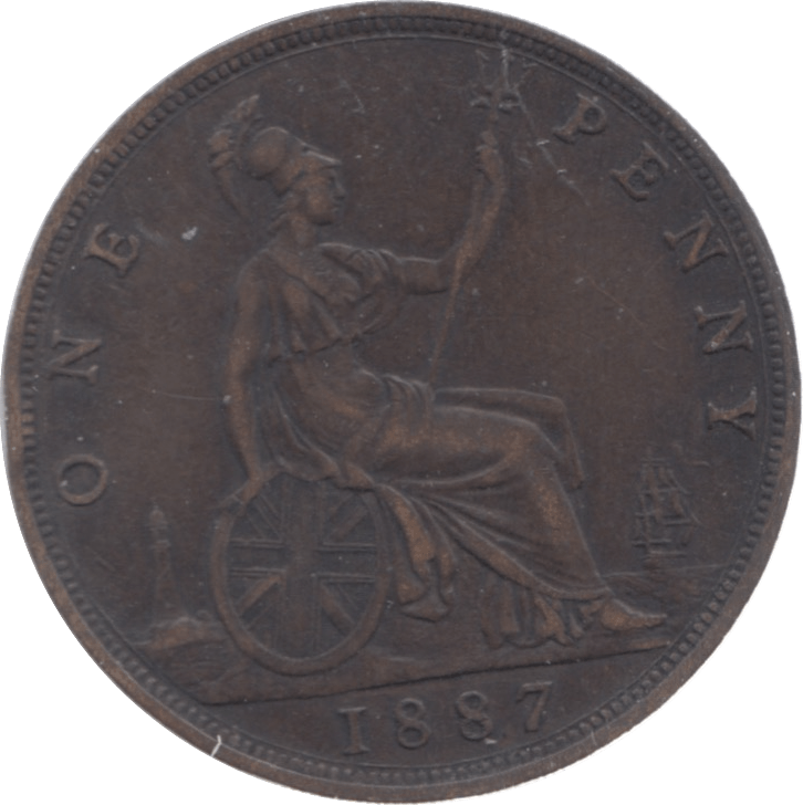 1887 PENNY ( VF ) 7 - Penny - Cambridgeshire Coins