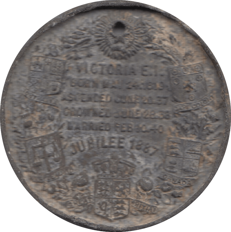 1887 QUEEN VICTORIA JUBILEE MEDALLION 3 - MEDALLIONS - Cambridgeshire Coins