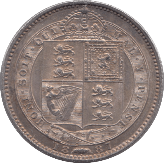 1887 SHILLING ( AUNC ) 10 - Shilling - Cambridgeshire Coins