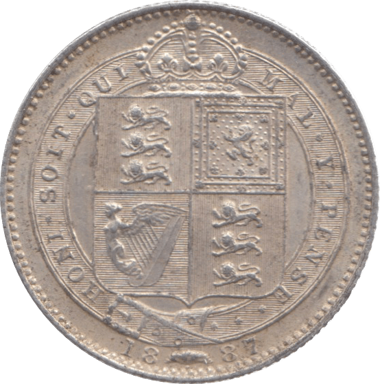 1887 SHILLING ( AUNC ) 14 - Shilling - Cambridgeshire Coins