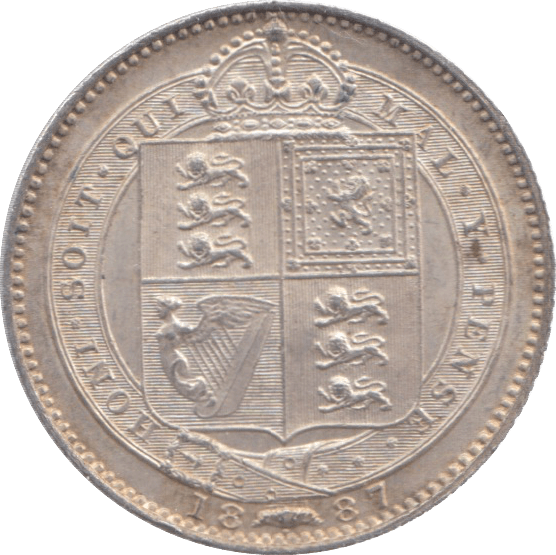 1887 SHILLING ( AUNC ) 15 - Shilling - Cambridgeshire Coins