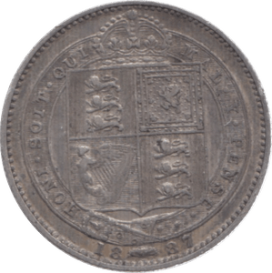 1887 SHILLING ( AUNC ) 3 - Shilling - Cambridgeshire Coins