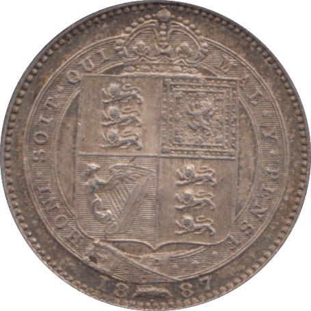 1887 SHILLING ( AUNC ) 5 - Shilling - Cambridgeshire Coins