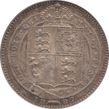 1887 SHILLING ( AUNC ) 5 - Shilling - Cambridgeshire Coins