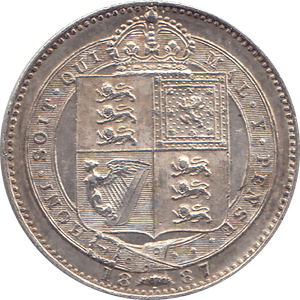 1887 SHILLING ( AUNC ) 5 - Shilling - Cambridgeshire Coins