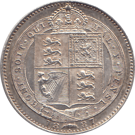 1887 SHILLING ( AUNC ) 5 - Shilling - Cambridgeshire Coins