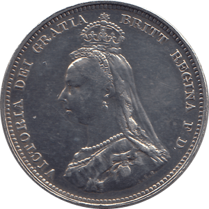 1887 SHILLING ( AUNC ) CLEANED - Shilling - Cambridgeshire Coins