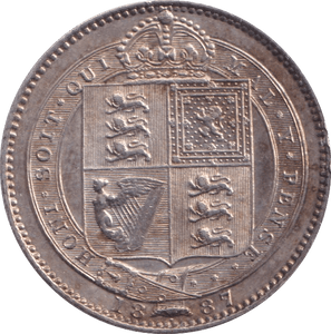 1887 SHILLING ( AUNC ) - Shilling - Cambridgeshire Coins