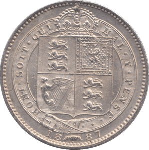 1887 SHILLING ( AUNC ) - Shilling - Cambridgeshire Coins