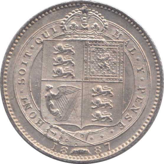1887 SHILLING ( AUNC ) - Shilling - Cambridgeshire Coins