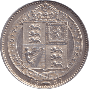 1887 SHILLING ( AUNC ) - Shilling - Cambridgeshire Coins