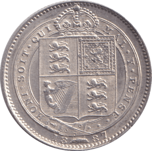 1887 SHILLING ( AUNC ) - Shilling - Cambridgeshire Coins
