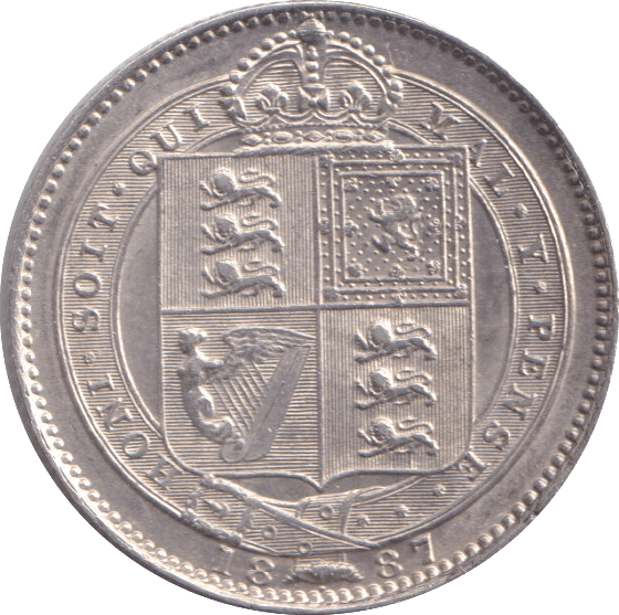 1887 SHILLING ( AUNC ) - Shilling - Cambridgeshire Coins