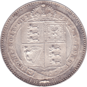 1887 SHILLING ( AUNC ) - Shilling - Cambridgeshire Coins
