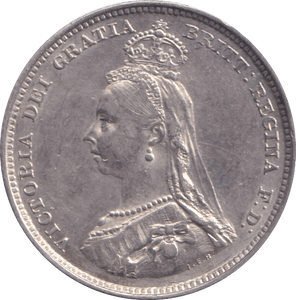 1887 SHILLING ( AUNC ) - Shilling - Cambridgeshire Coins