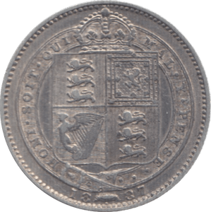 1887 SHILLING ( EF ) 3 - Shilling - Cambridgeshire Coins
