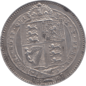 1887 SHILLING ( EF ) 4 - Shilling - Cambridgeshire Coins