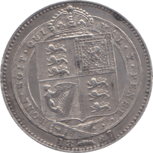 1887 SHILLING ( EF ) 4 - Shilling - Cambridgeshire Coins