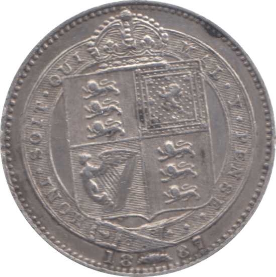 1887 SHILLING ( EF ) 4 - Shilling - Cambridgeshire Coins