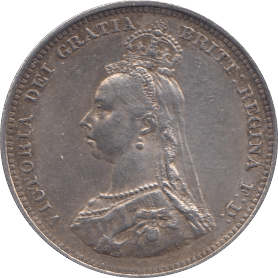 1887 SHILLING ( EF ) 5 - SHILLING - Cambridgeshire Coins