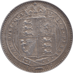 1887 SHILLING ( EF ) 5 - SHILLING - Cambridgeshire Coins