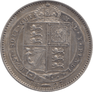 1887 SHILLING ( EF ) 5 - Shilling - Cambridgeshire Coins