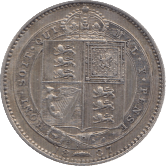 1887 SHILLING ( EF ) 5 - Shilling - Cambridgeshire Coins