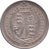 1887 SHILLING ( EF ) 6 - Shilling - Cambridgeshire Coins