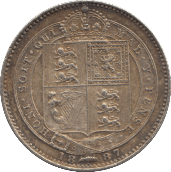 1887 SHILLING ( EF ) 9 - Shilling - Cambridgeshire Coins
