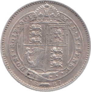 1887 SHILLING ( EF ) 9 - Shilling - Cambridgeshire Coins