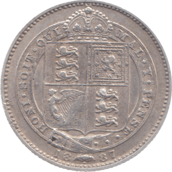 1887 SHILLING ( EF ) 9 - Shilling - Cambridgeshire Coins