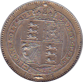1887 SHILLING ( EF ) - Shilling - Cambridgeshire Coins