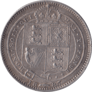 1887 SHILLING ( EF ) - Shilling - Cambridgeshire Coins