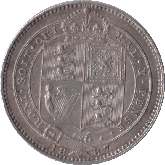 1887 SHILLING ( EF ) - Shilling - Cambridgeshire Coins