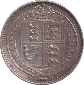 1887 SHILLING ( EF ) - Shilling - Cambridgeshire Coins