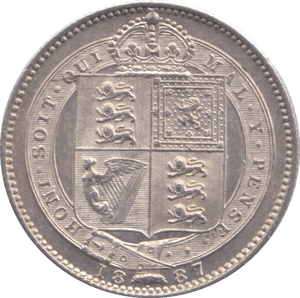 1887 SHILLING ( UNC ) - Shilling - Cambridgeshire Coins