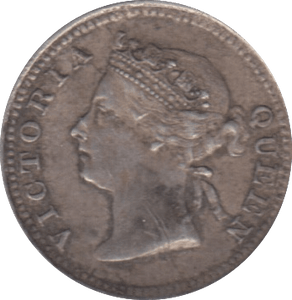 1887 SILVER 5 CENTS HONG KONG - SILVER WORLD COINS - Cambridgeshire Coins