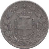1887 SILVER ITALY ONE LIRA - SILVER WORLD COINS - Cambridgeshire Coins