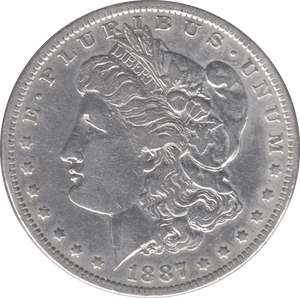 1887 SILVER MORGAN DOLLAR USA NEW ORLEANS MINT - SILVER WORLD COINS - Cambridgeshire Coins