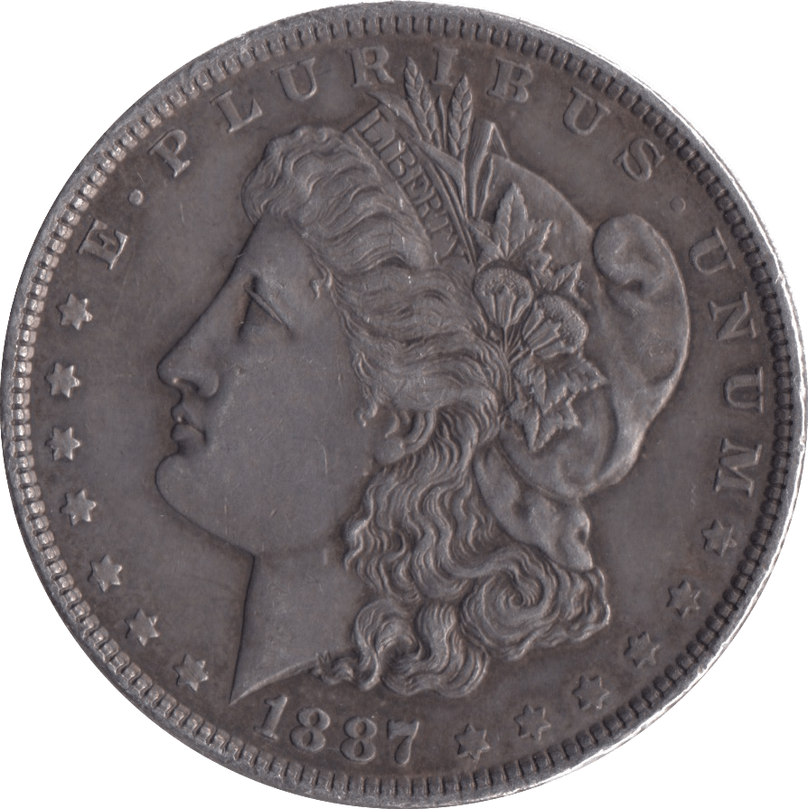 1887 SILVER MORGAN DOLLAR USA PHILADELPHIA MINT - SILVER WORLD COINS - Cambridgeshire Coins