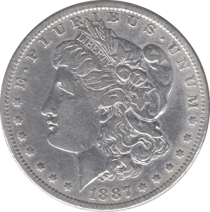1887 SILVER MORGAN DOLLAR USA - SILVER WORLD COINS - Cambridgeshire Coins
