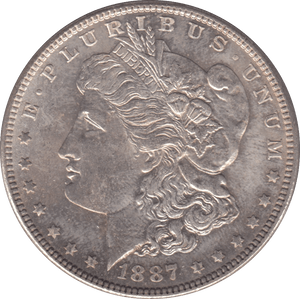 1887 SILVER MORGAN DOLLAR - SILVER WORLD COINS - Cambridgeshire Coins