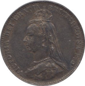 1887 SILVER THREEPENCE ( EF ) - Threepence - Cambridgeshire Coins