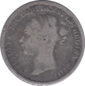 1887 SILVER THREEPENCE ( FINE ) 6 - Threepence - Cambridgeshire Coins