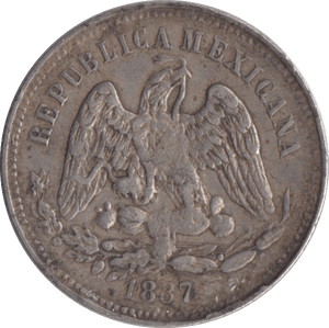 1887 SILVER TWENTY FIVE CENTAVOS MEXICO - WORLD COINS - Cambridgeshire Coins