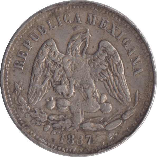 1887 SILVER TWENTY FIVE CENTAVOS MEXICO - WORLD COINS - Cambridgeshire Coins