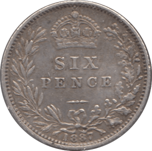 1887 SIXPENCE ( AEF ) - Sixpence - Cambridgeshire Coins