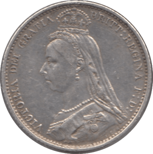 1887 SIXPENCE ( AEF ) - Sixpence - Cambridgeshire Coins
