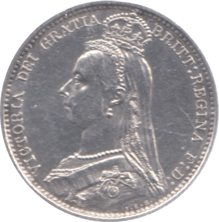 1887 SIXPENCE ( AUNC ) 11 - Sixpence - Cambridgeshire Coins